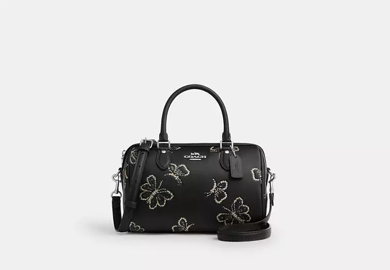 Rowan Satchel Bag With Butterfly Print