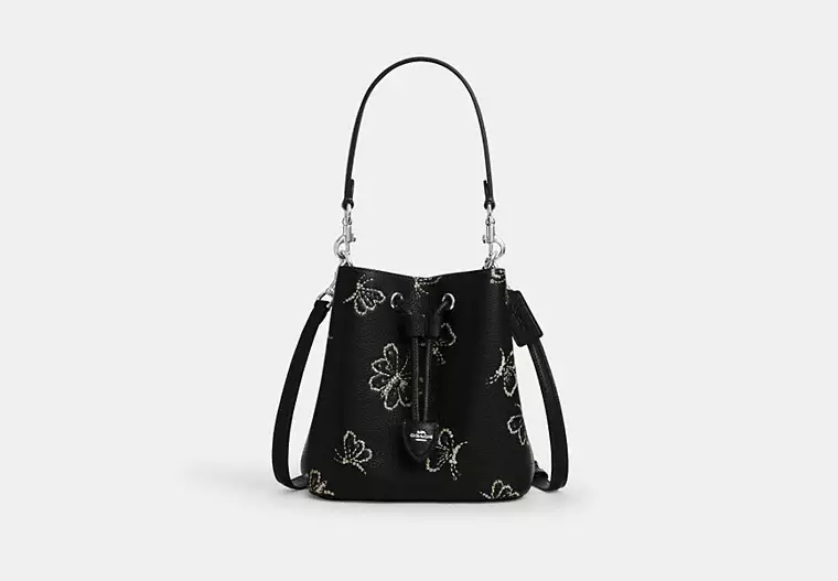 Rowan Bucket Bag With Butterfly Print