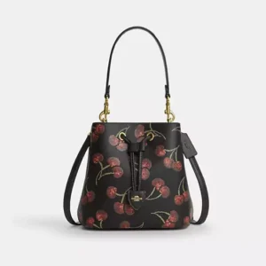 Rowan Bucket Bag With Cherry Print