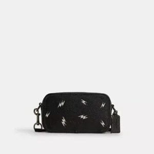 Wyatt Crossbody Bag With Lightning Bolt Print