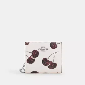Snap Wallet With Cherry Print