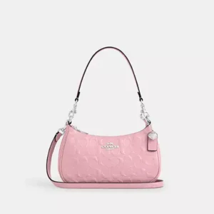 Teri Shoulder Bag In Signature Leather With Heart Charm - SVPK