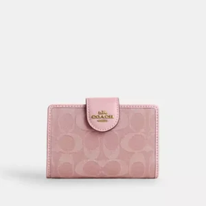 Medium Corner Zip Wallet In Signature Denim