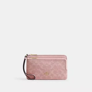Double Zip Wallet In Signature Denim