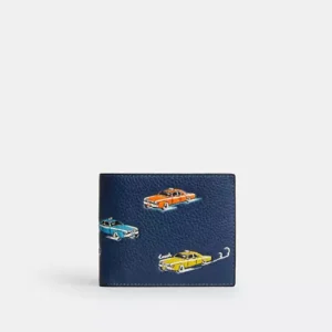 3-In-1 Wallet With Car Print