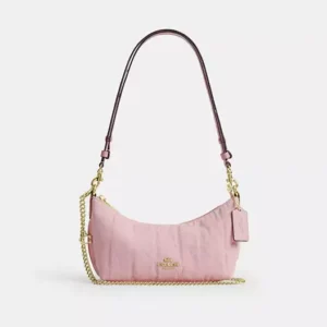 Caitlin Shoulder Bag In Regenerative Cotton With Quilting And Charm