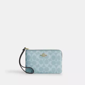 Corner Zip Wristlet In Signature Canvas