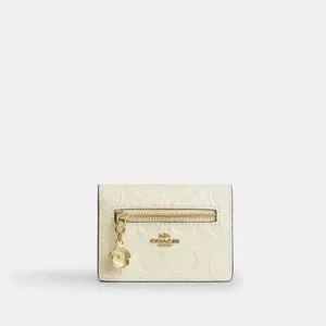 Card Case With Charm In Signature Leather - IMUWR