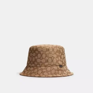 Signature Jacquard Bucket Hat - KHA, XS S