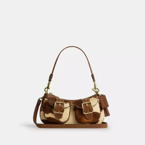 Ashton Shoulder Bag In Haircalf With Cow Print