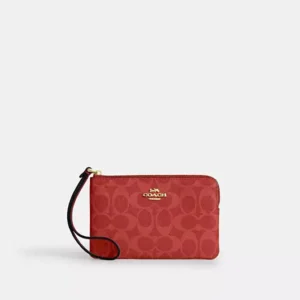 Corner Zip Wristlet In Signature Canvas - IMCMS