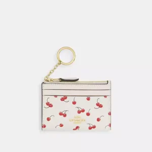 Mini Skinny Id Case With Gingham Print And Charm - IMCAH