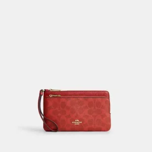 Double Zip Wallet In Signature Canvas - IMCMS