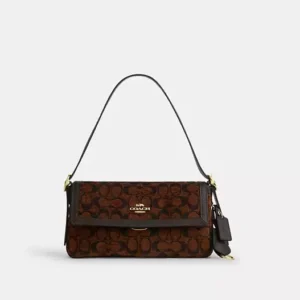 Etta Small Flap Shoulder Bag In Signature Chenille - IMA7U