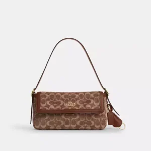 Etta Small Flap Shoulder Bag In Signature Chenille - IMYN0