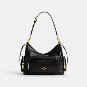 Laurel Shoulder Bag With Pockets - IMBLK