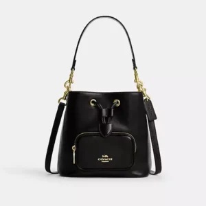 Rowan Bucket Bag With Pocket - IMBLK