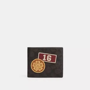 3-In-1 Wallet In Signature Canvas With Patches