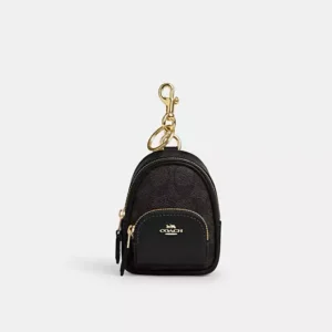 Mini Court Backpack Bag Charm In Signature Canvas
